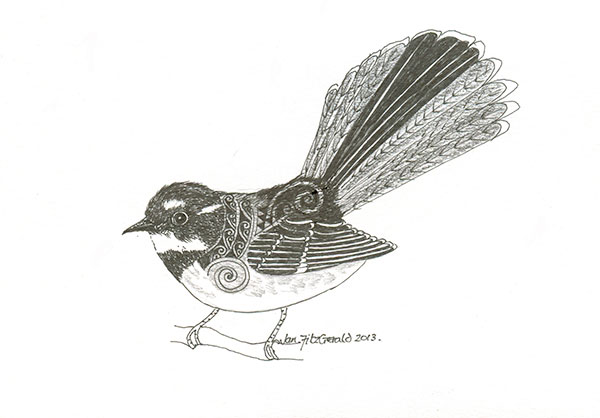 Fantail Winter 2013 by Jan FitzGerald